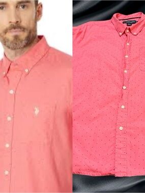 U.S. Polo Assn. Men's Coral Button-Down Shirt XL